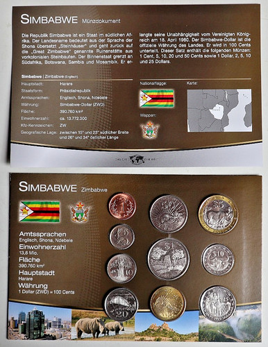 Simbabwe kms kursmünzensatz - kms,