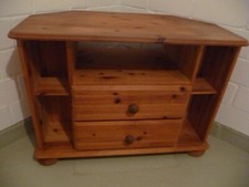 Massiv Kiefer Eckschrank Eck Kommode Phonoschrank TV Lowboard