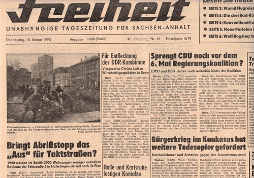 Ddr zeitung freiheit - ddr, halle