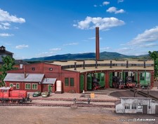 Vollmer H0 45758 - Ringlokschuppen mit Türschließvorrichtung, sechsständig   NEU