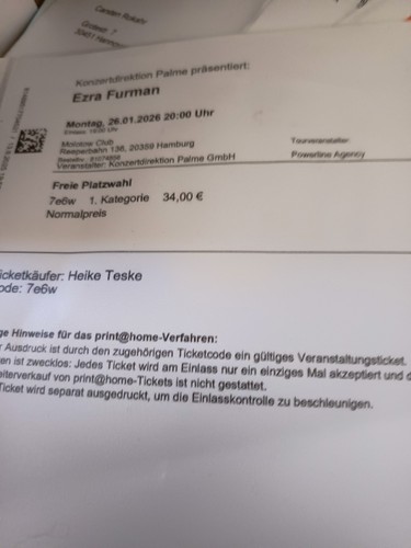 Drei tickets ezra - tickets,