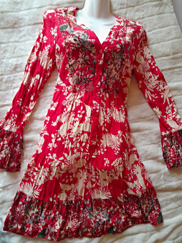 Bodyflirt blusenkleid rot bunt - bodyflirt,