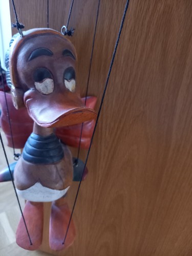 Holzmarionette ente - holzmarionette,