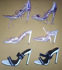 5x Sexy Nude Pumps High Heels Pantoletten Paket Gr. 37 