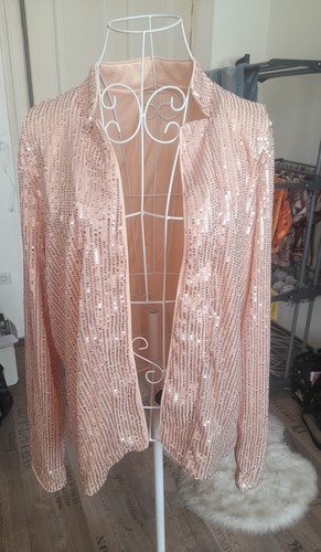 Goldene palietten jacke - goldene,