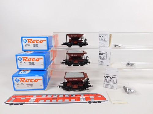 Roco 3x schotterwagen - dc,