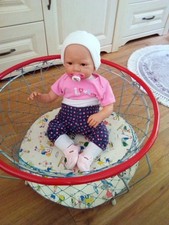 Puppen Babypuppe Rebornbaby Laufstall 70 er Jahre Alt Vintage 