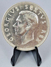 Silver Coin - 5 Shilling 1951 South Africa, Springbok - KGIV #1