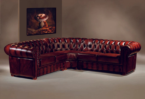 Luxus chesterfield ecksofa - luxus,