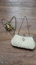  * Clutch * ivory * Braut * Tasche * Perlen * neuwertig *  OVP * wie neu ?‍♀️*