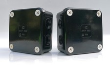 1x Bakelit Abzweigdose Verteilerdose Loft Feuchtraum 6fach schwarz Vintage retro