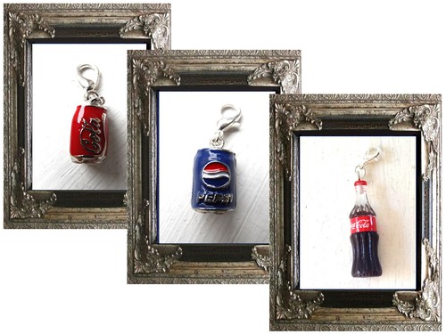 Charm anhänger cola - cola, 3d