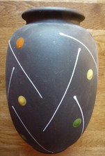 STEULER Keramik - Vase 4130/ 0 Dekor - ähnlich dem ,,Confetti'  50er midcentury