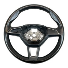 Multifunktionslenkrad Lenkrad Leder Skoda Fabia Roomster 5J schwarz 5J0419091AE