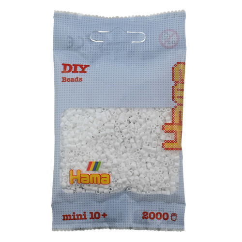 2000 mini bügelperlen - bügelperlen, weiß