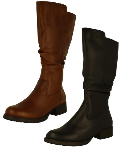 Damen rieker leder wadenhohe - damen,