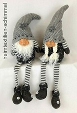 Kantenhocker WICHTEL PAAR Kantensitzer Dekofigur WEIHNACHTEN Deko Winter GNOM