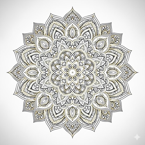 Sticker round mandala car - round,