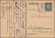 Bahnpost MÜNCHEN-SAALFELD ZUG