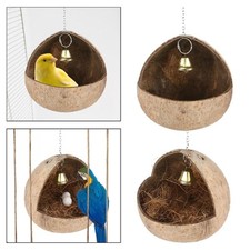 Kokosnussschalen-Vogelnest, Vogelkäfig-Brutnest für Hamster, Papageien,
