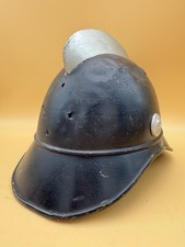 Französischer Feuerwehrhelm um 1900 mit Löwenköpfen & Kamm antik rar