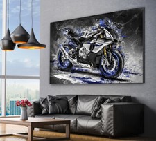 ACRYLGLAS WANDBILD YAMAHA R1 M ABSTRAKT KUNSTDRUCK BILDER POSTER MOTORRAD PLAKAT