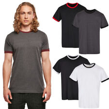 Build Your Brand Ringer Tee Herren T-Shirt Baumwolle bedruckbar Regular Oberteil