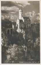 alte AK Schloß Lichtenstein vor 1945, Schwäbische Alb bei Honau