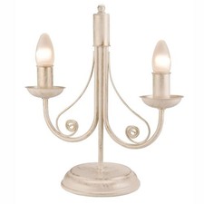 Weiße Tischlampe Shabby Chic