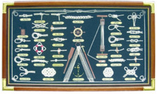 Knotentafel hinter glas - knotentafel,