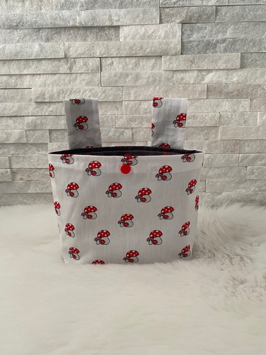 Lenkertasche pilze weiss - lenkertasche,