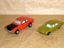 MATCHBOX 2 Fahrzeuge, Ford Capri u. Opel Diplomat, gebraucht, Sammlerauflösung