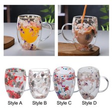 Doppelwandige Kaffeetassen mit , 300 ml, Teetassen für Tee, Espresso,