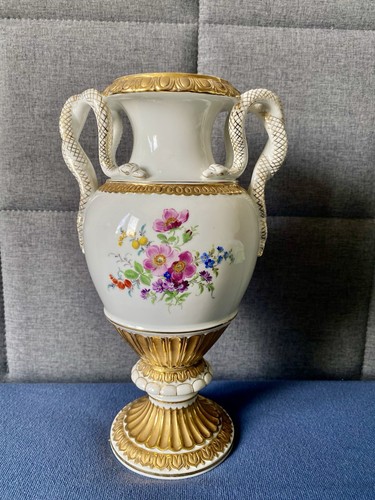 Meissen schlangenhenkelvase - meissen,