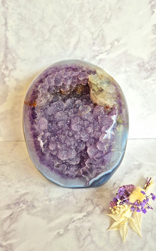 Sugar amethyst mit achat und - achat,