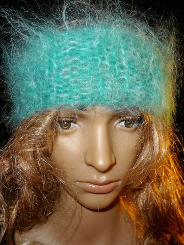 Stirnband mohair handgestrickt - stirnband,