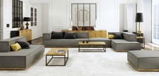 Ecksofa L-form Luxus Garnitur