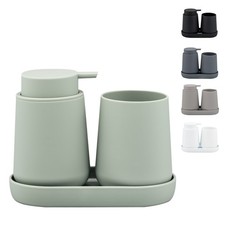 eluno Bad-Accessoires Set TESERO 3tlg. Soft-Touch aus Kunststoff