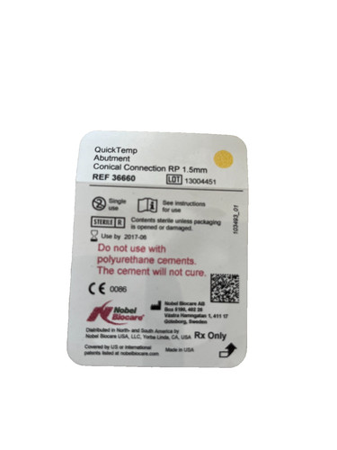 Quick temp abutment cc - temp, rp