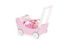 Pinolino 263412 Puppenwagen Jasmin 4-Teilig aus Holz in Rosa NEU