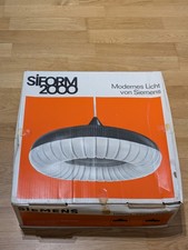 Space Age Deckenlampe Siemens Siform 60er / 70er Vintage Hängeleuchte türkis NEU