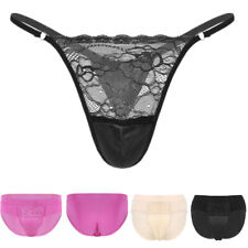 DE Herrens Sexy Sissy Hiding Gaff Höschen Slips Transgender Spitze Unterwäsche-
