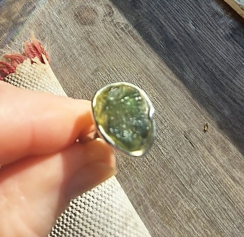 Original moldavit ring - original,