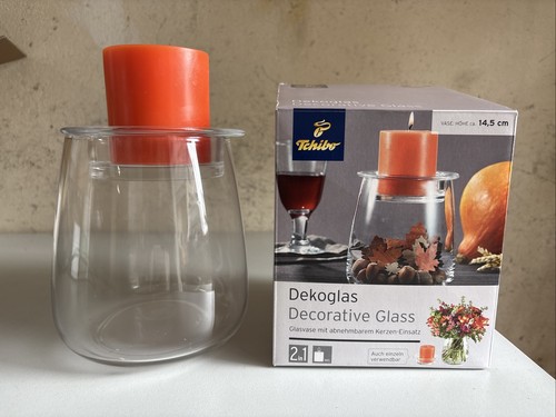 Dekoglas mit kerze - mit,