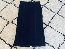 ANNETTE GÖRTZ puristischer langer Strickrock Gr. XL, schwarz, reine Schurwolle