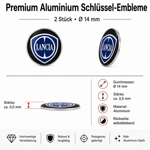 Lancia schlüssel sticker - 2x,