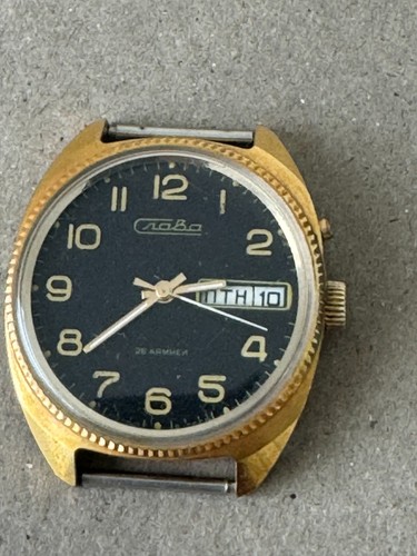 Vintage uhr slava vergoldet - uhr,