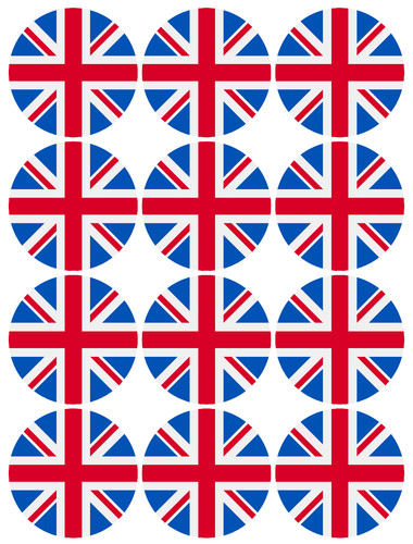 Essbare union flagge - essbare, cupcake