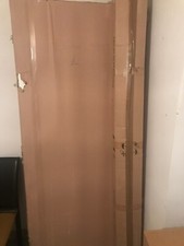 4 Zimmertüren Esche Weiß 860mm x 1985mm Lebolit-CPL + 1x Türzarge 100mm links