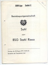 DDR-Liga 77/78 BSG Motor Suhl - BSG Stahl Riesa, 28.08.1977